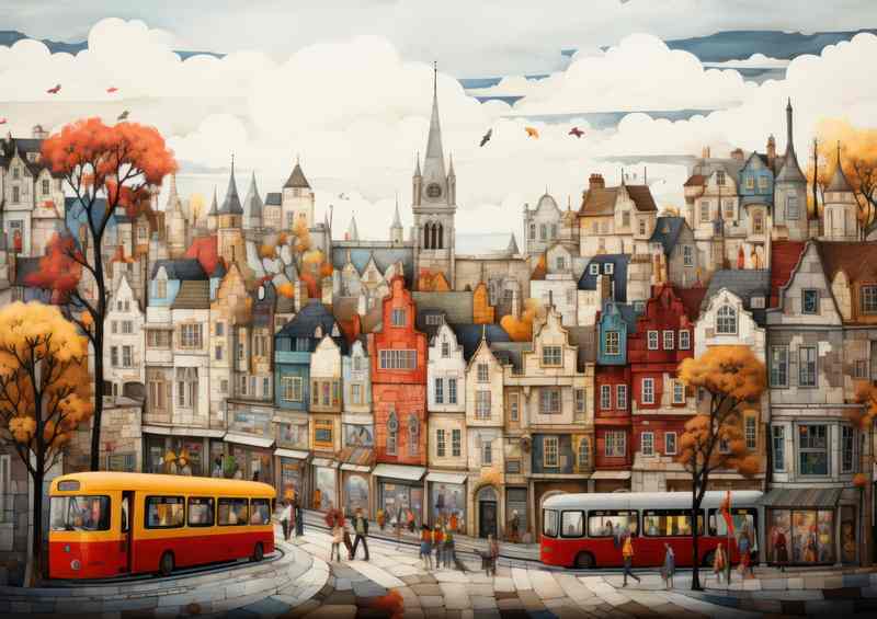 Whimsical Wonderland Artful Village Scenes | Canvas