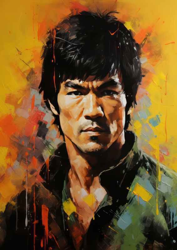 Virtual Shadows Bruce Lee Very colourful | Di-Bond