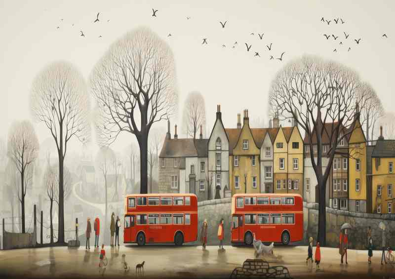 Whimsical Wonderland Quaint Village Scenes | Poster