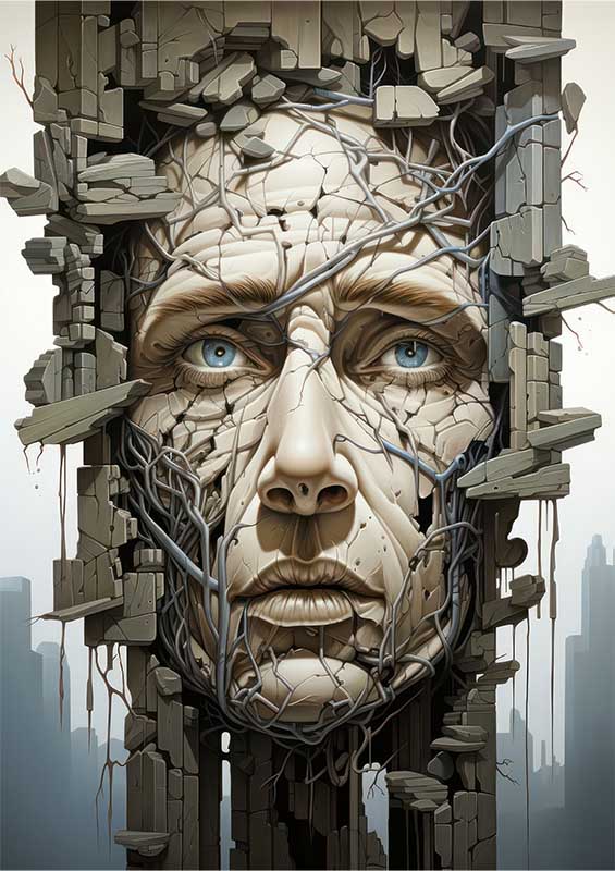 Electric Ephemera Fleeting Moments in Vibrant Surreal Art | Poster