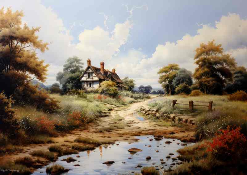 Countryside haven Old Cottage by English River | Canvas