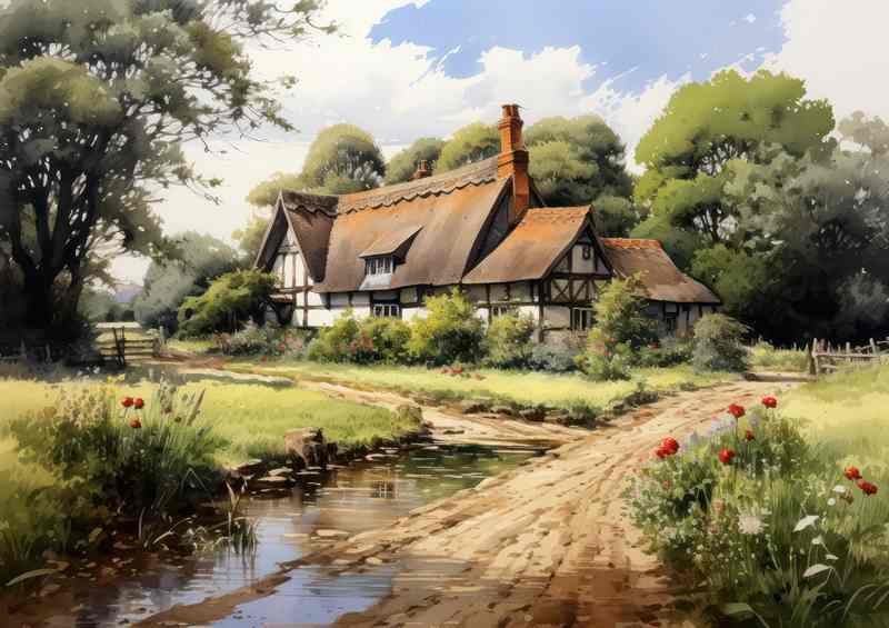 Elegance Old English Rural Scene Timeless | Canvas