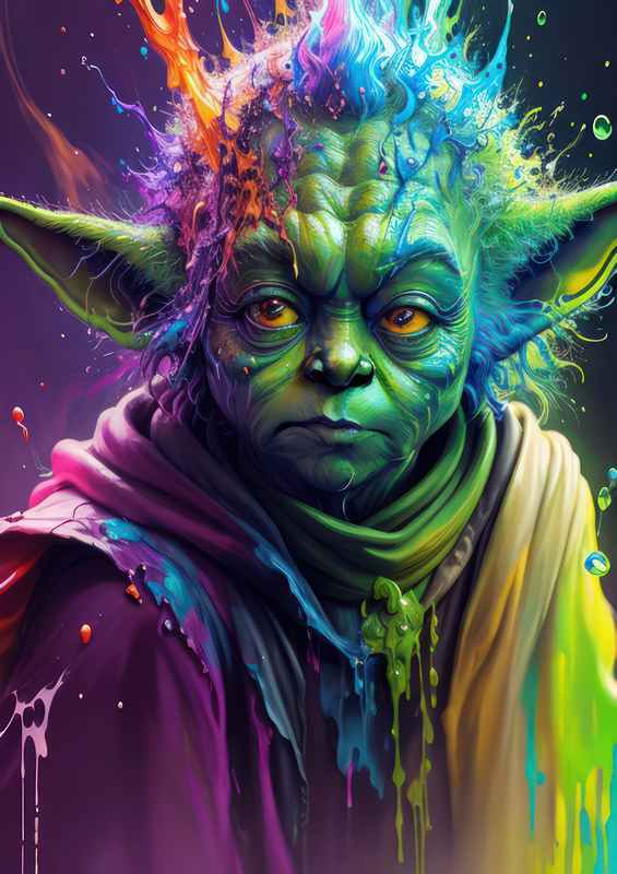 Yoda splash style | Poster