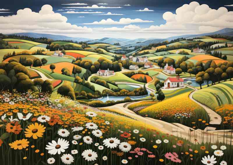 Pastoral Dreams Whimsical Visions of Countryside | Metal Poster