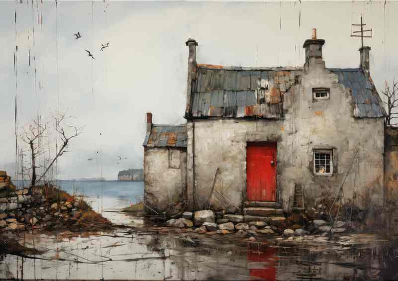 Scenic Hamlet Serenity | Metal Poster