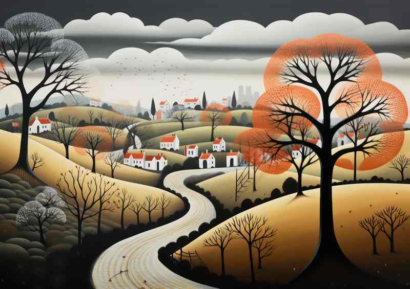 Stormy Days in the Village | Di-Bond