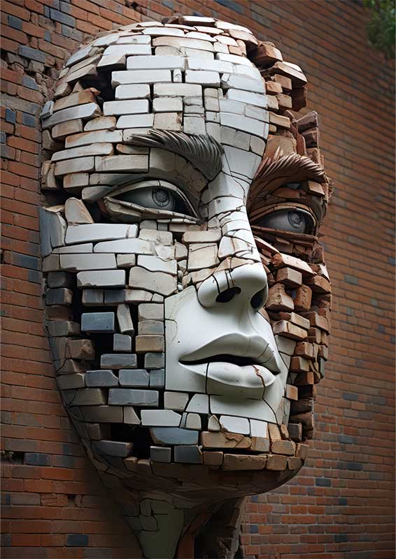 Patterns of Perception Seeing Shapes in A Brick Wall | Di-Bond