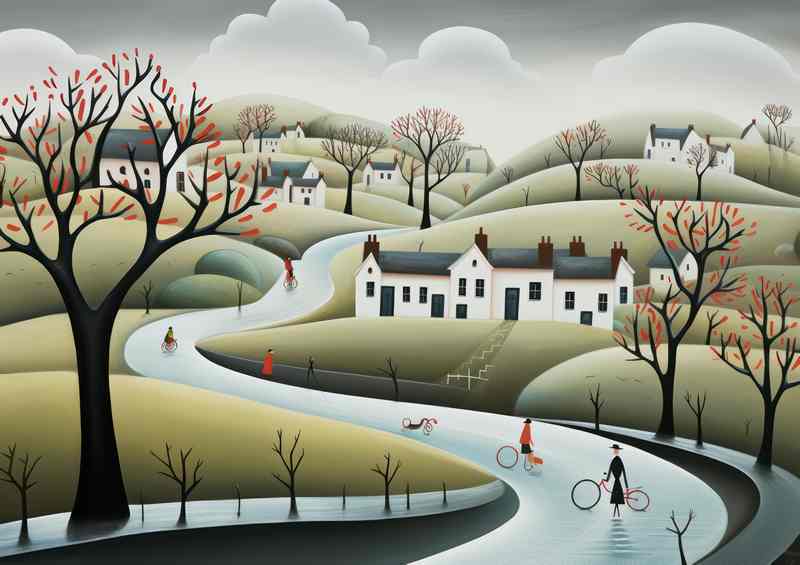 Village Dreams Whimsical Scenery and Enchanted Charm | Canvas
