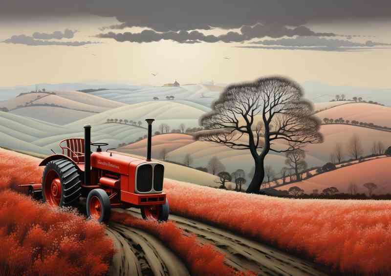 Vintage Charm Classic Tractor Countryside Beaut | Di-Bond