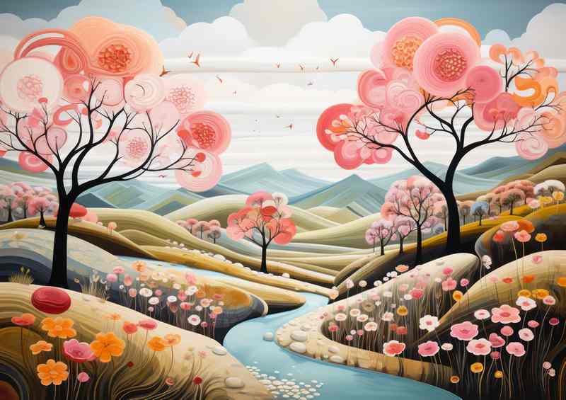 Whimsical Scenery Enchanting Dreams of Hills | Canvas