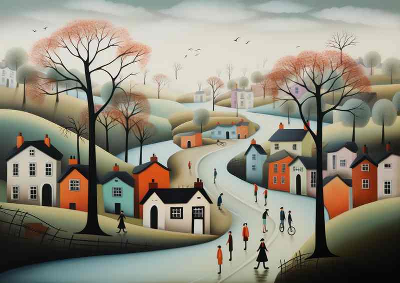 Whimsical Wonders Quaint Village Dreamy Scenes | Di-Bond