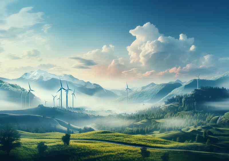 Wind Turbines And Fields In The Countryside | Di-Bond