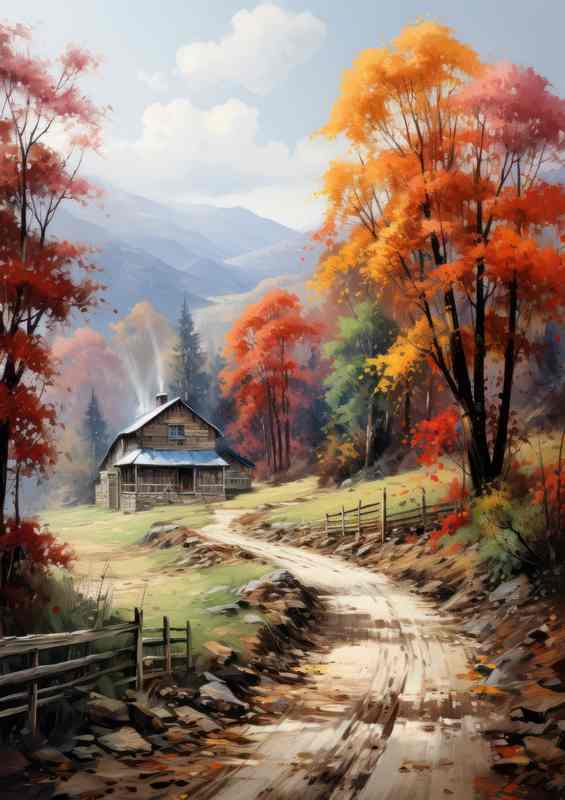 Enchanting Rural Abode In The Autumn | Poster