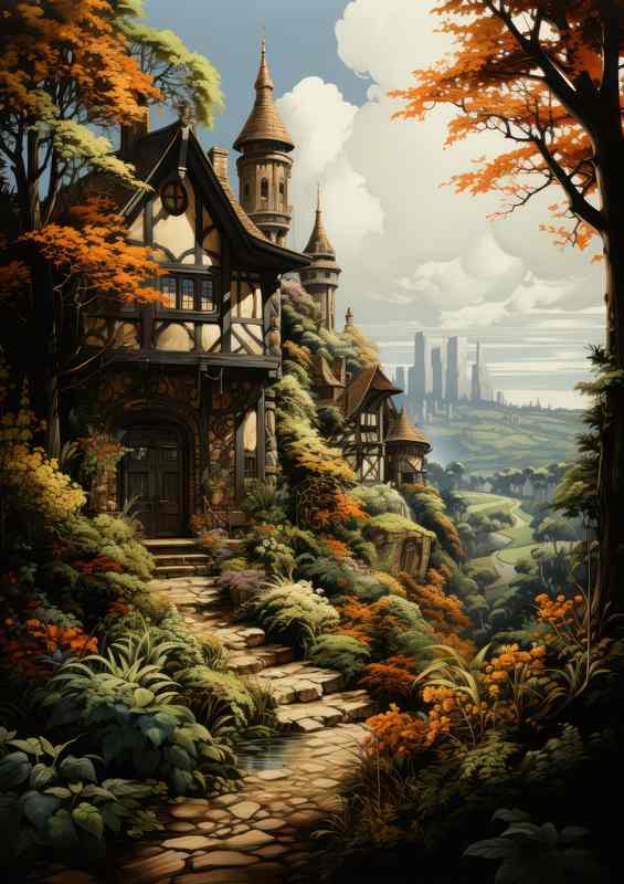 Harmonious Rural Tapestry in the Village | Di-Bond