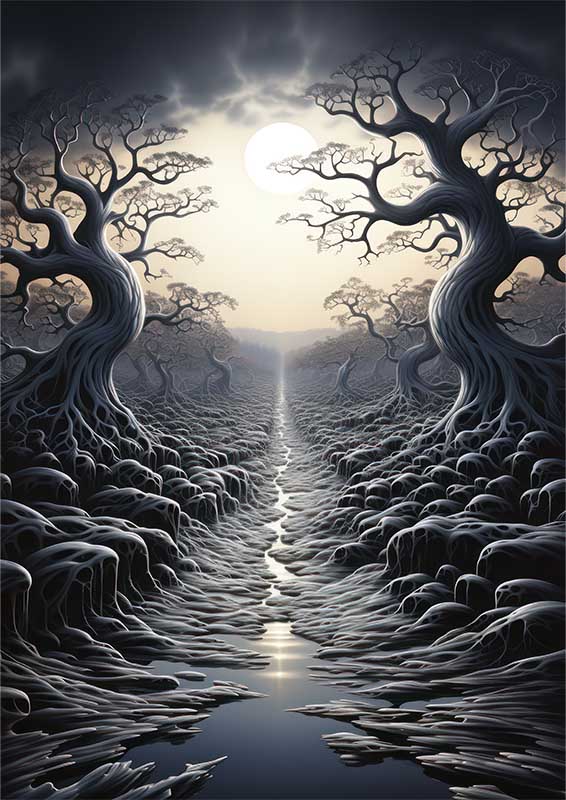 Spectral Mirage Gazing into Surrealisms Depths | Canvas