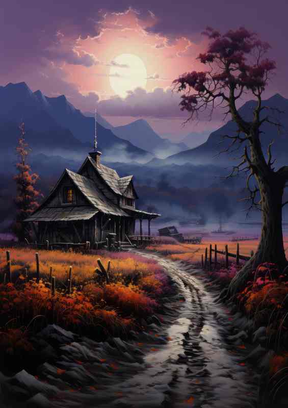 Picturesque Hamlet Vignette | Poster