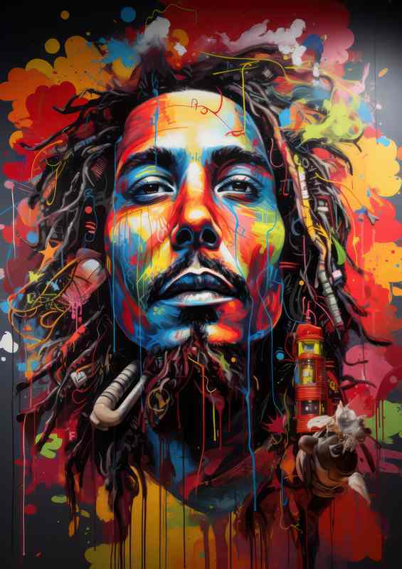 Bob Marley smoking | Di-Bond