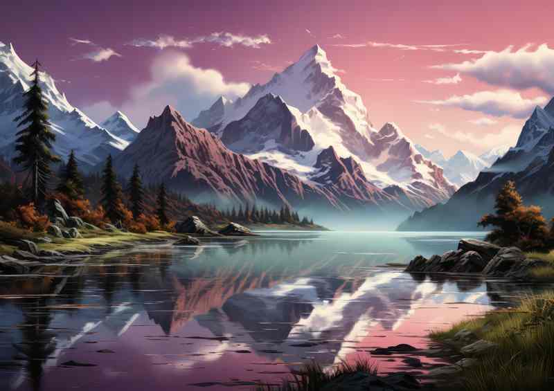 Mountian Peaks in pastels | Di-Bond