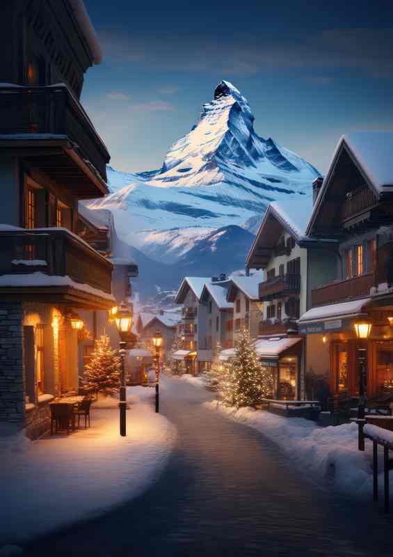 From Dusk Till Dawn With The Matterhorn | Metal Poster