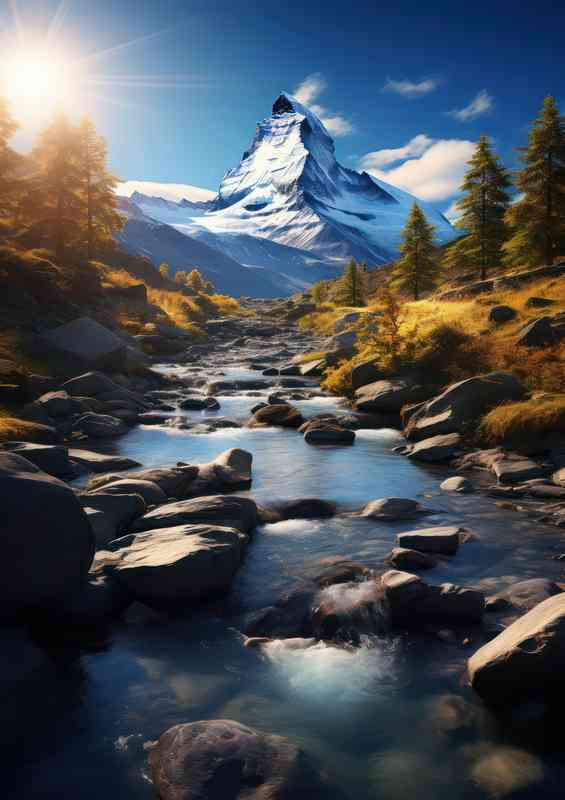 Matterhorn bathed in Evening Light | Di-Bond