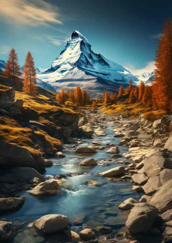 Matterhorn in Background in Early Evening | Di-Bond