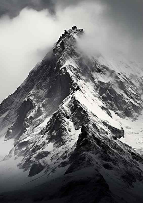 Mountain Ridge Topped Off With Snow | Poster