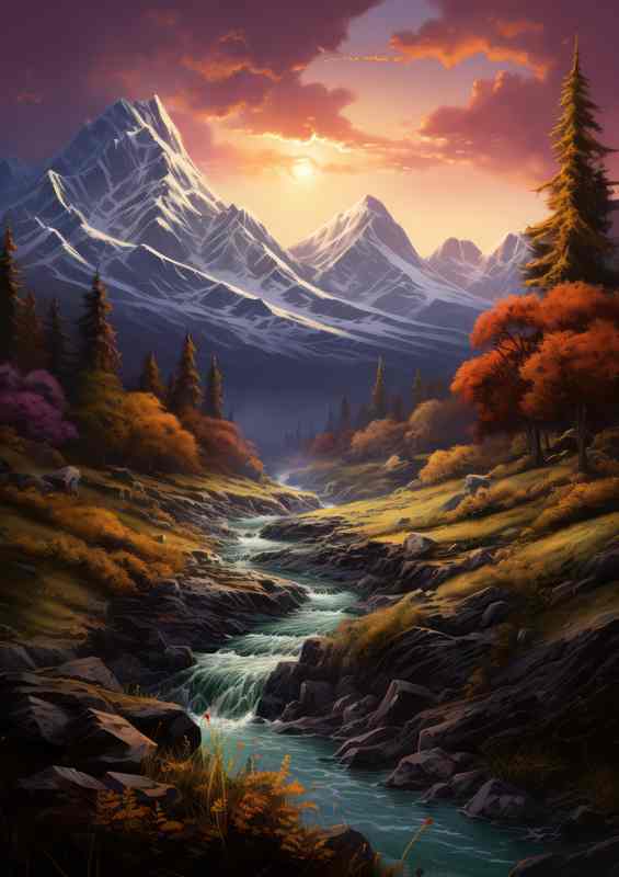 Mountain Scenery with Tranquil Creek | Di-Bond