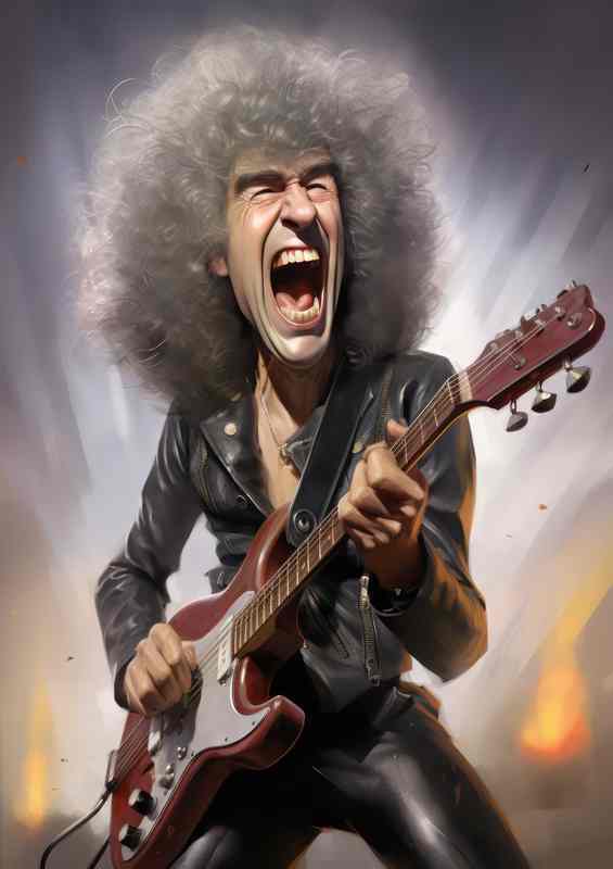 Caricature of Brian may | Poster