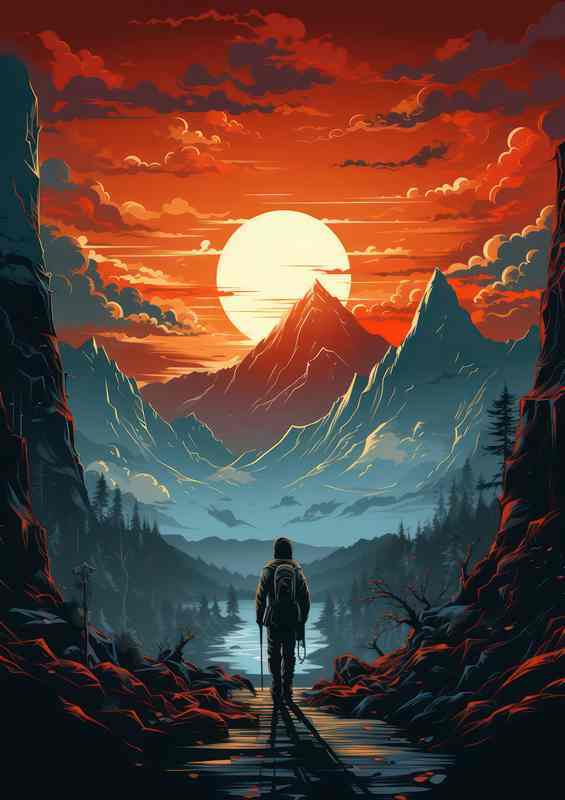 Shadows Through The Mountain Range | Poster