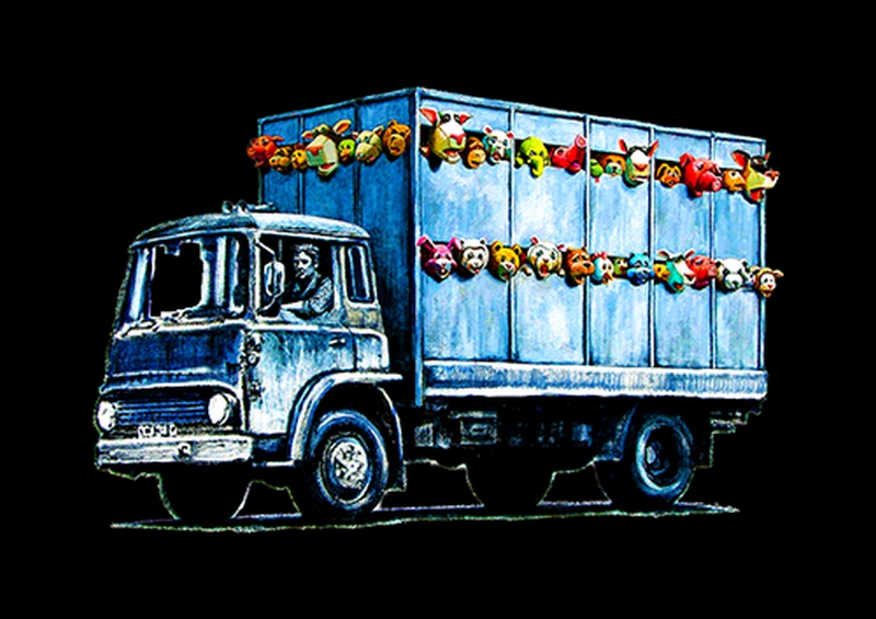 Banksy meat truck | Poster