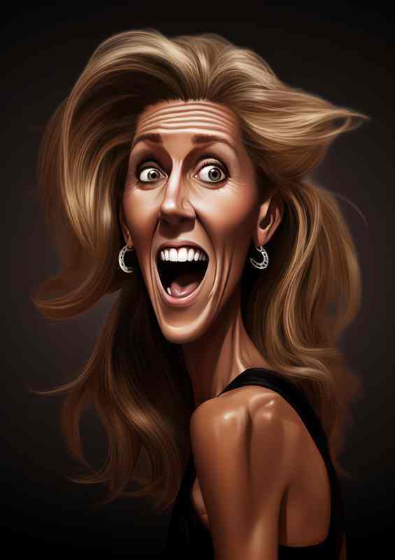 Caricature of Celine Dion | Canvas