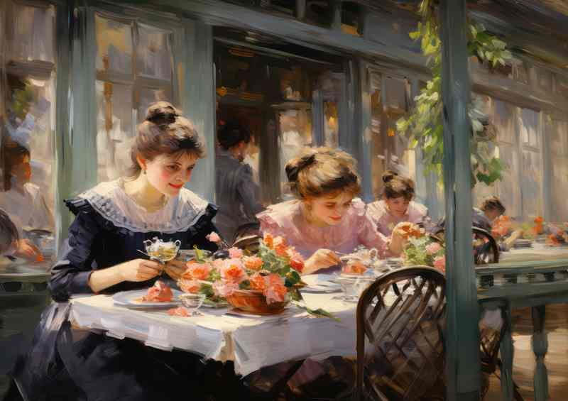 Artistic Strokes Depicting French Cafe Serenity | Di-Bond