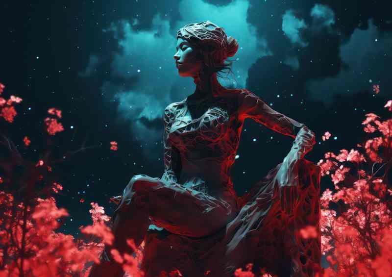 Ballet Brilliance in Shades of Pink and Blue | Metal Poster