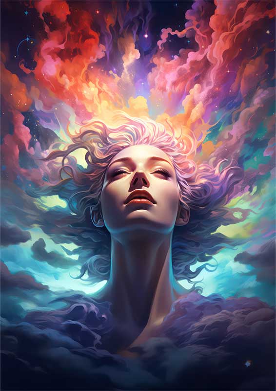 Whimsical Waves The Dance of Colors and Forms | Metal Poster