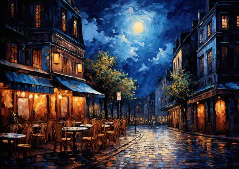 Starry Eyed Connections at the Tranquil Midnight Cafe | Poster