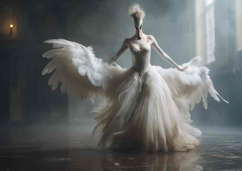 The swan dancer in white | Di-Bond