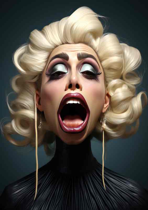 Caricature of Lady gaga | Metal Poster