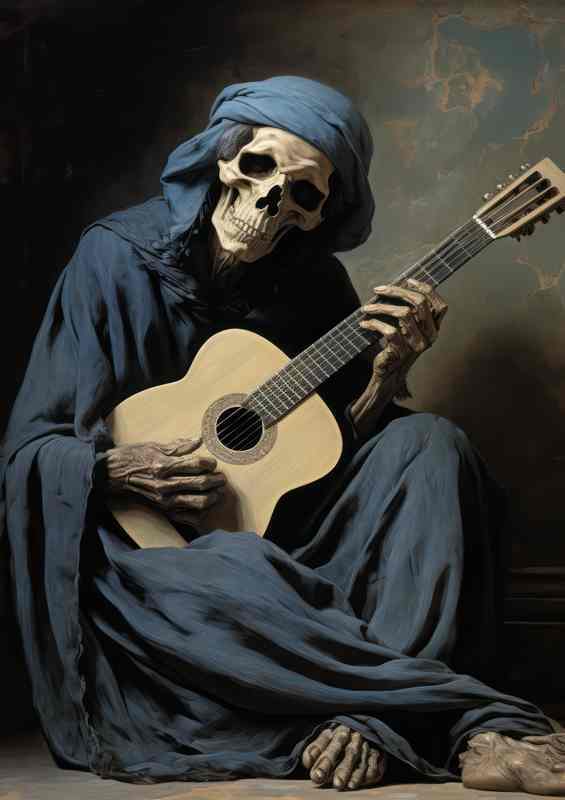 Seated Playing His Guitar | Di-Bond