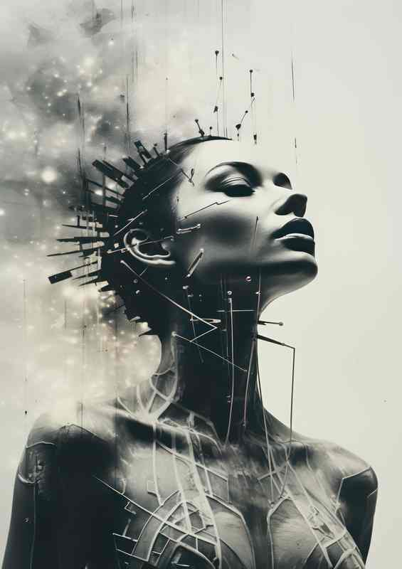 Tree of Life Woman’s Face with Branches | Metal Poster