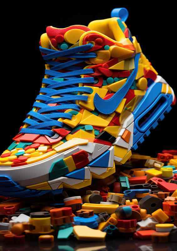 Vibrant Sneaker Designs Dance on Canvas | Poster