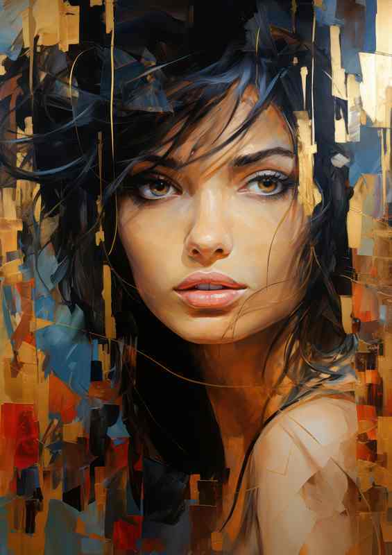 Womans Hands Crafting a Dripping Paintscape | Di-Bond