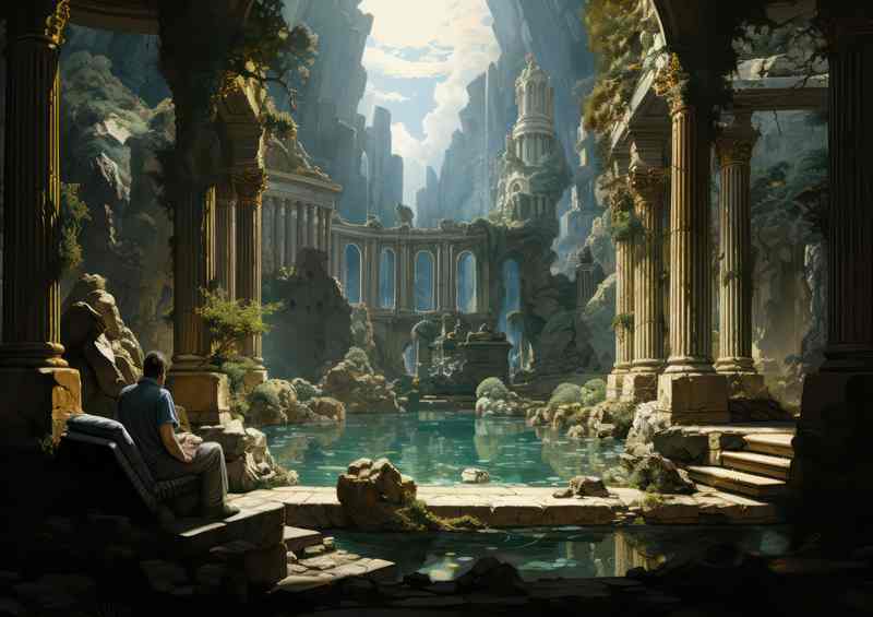 Celestial Capital Majestic City of the Gods | Canvas