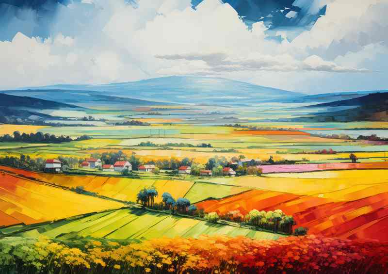 Colours of the countryside | Metal Poster