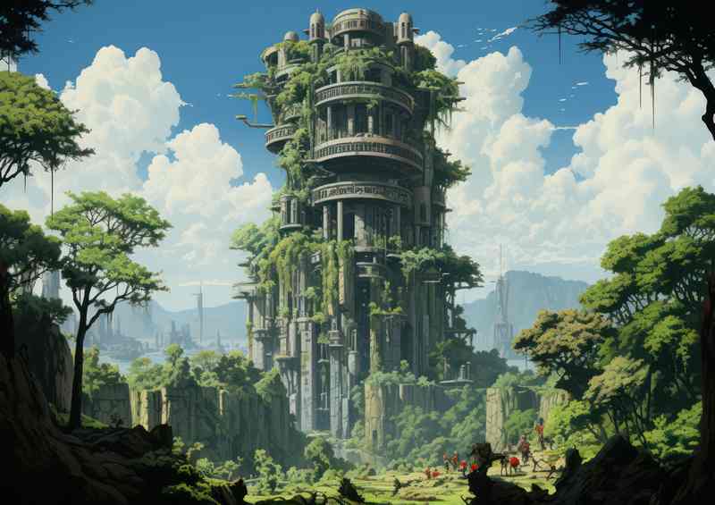 Divine Jungle Metropolis Enigmatic City of the Gods | Metal Poster