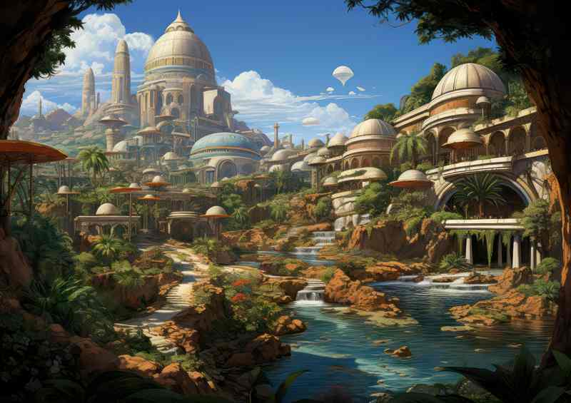 Ethereal Elysium Enchanting City of the Gods | Canvas