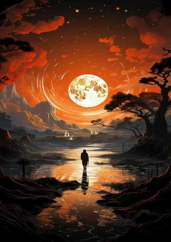 A new moon a new land | Canvas
