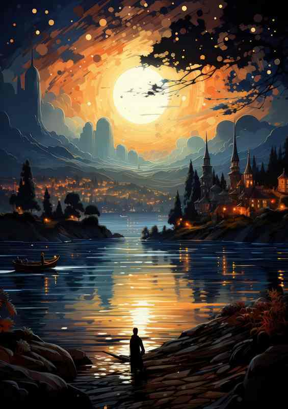 Liquid Gold Capturing the Suns Reflection | Canvas