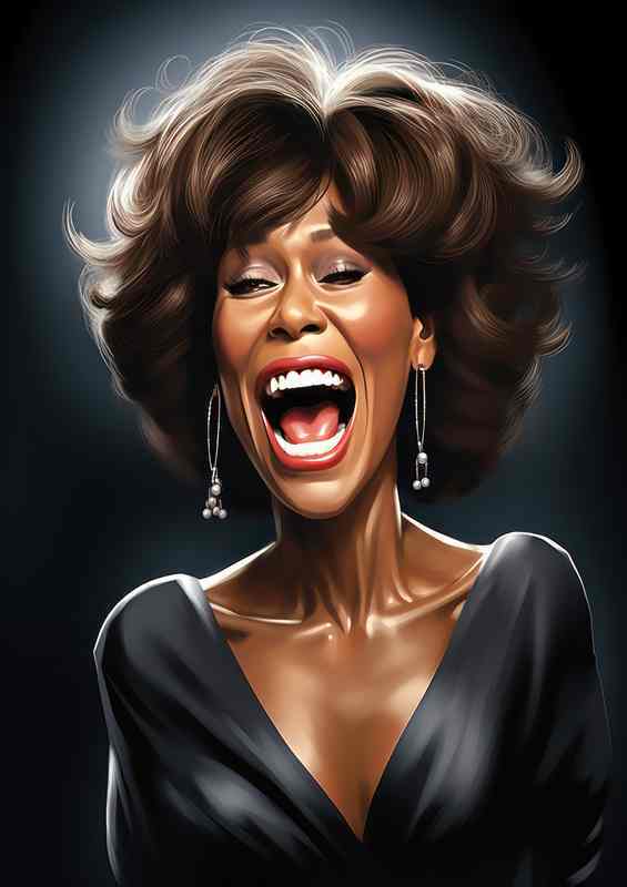 Caricature of Whitney Houston | Canvas