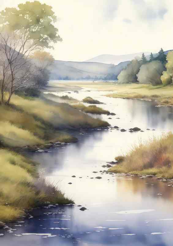 Nature Art River Carving | Metal Poster