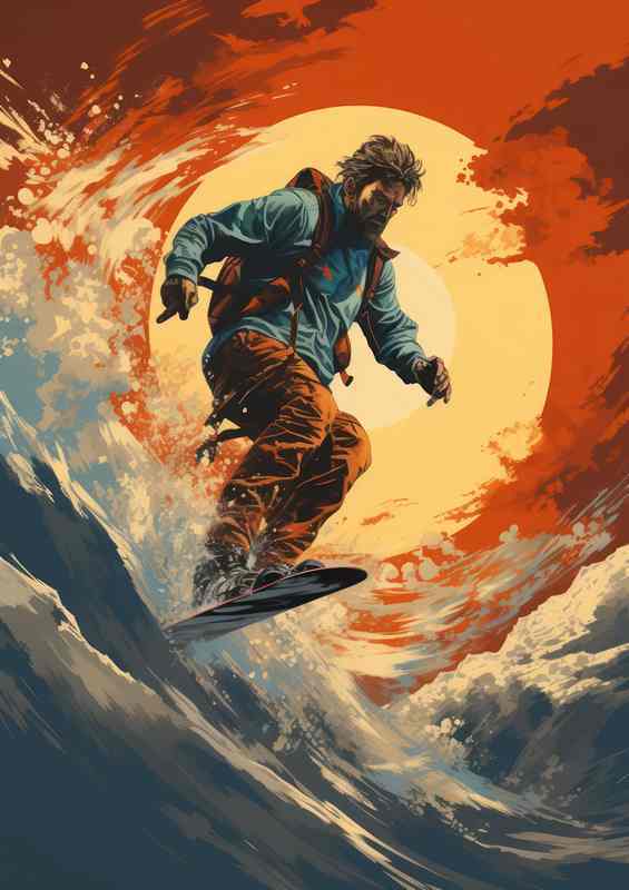 Racing the sun | Metal Poster